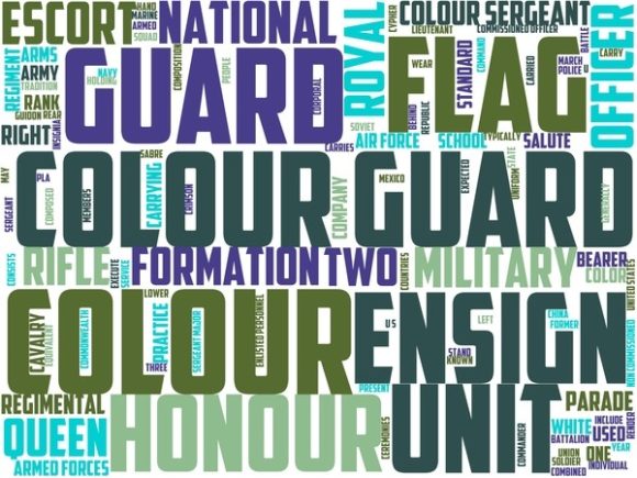 Color Guard Wordart Skinny Tumbler