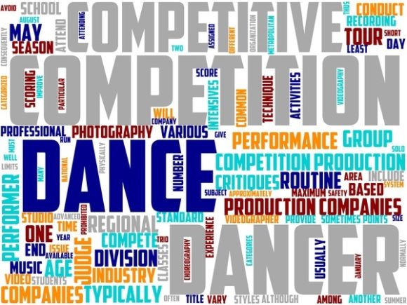Competitive Dance Wordart Book Cover