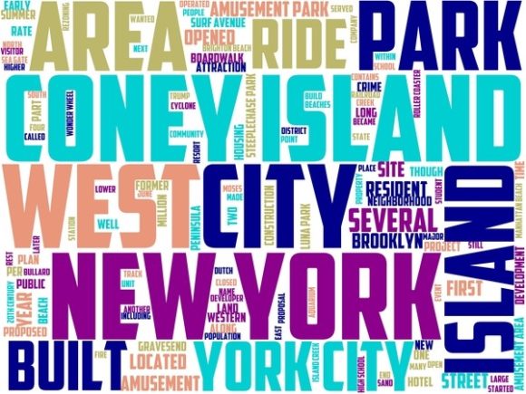 Coney Island Wordart Crafting: Hand-Drawn Word Clouds That Spark Joy and Sell Products