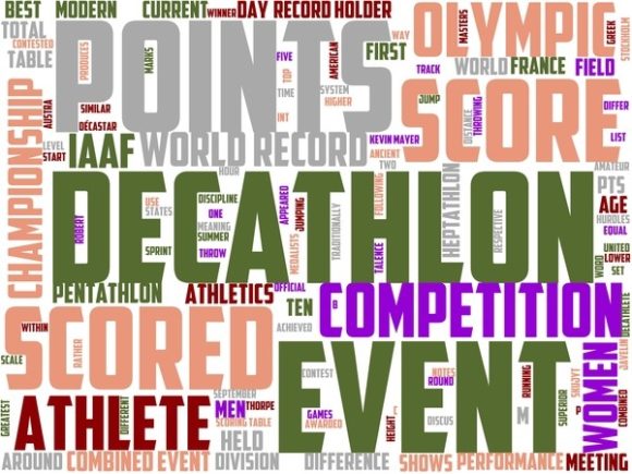 Decathlon Wordart Tshirt: A Hand-Drawn Wordcloud Design for Creative Expression