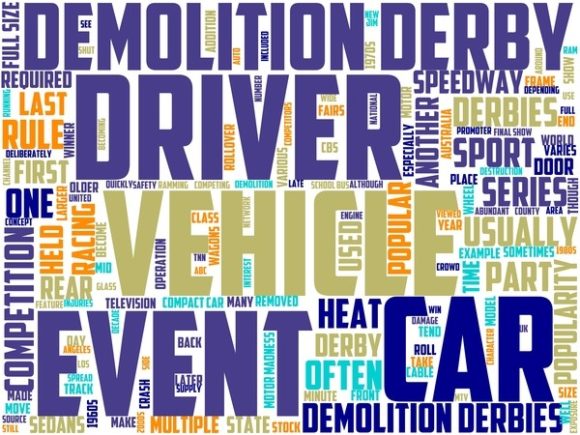 Demolition Derby Wordart Sticker: Hand-Drawn Energy Meets Everyday Creativity