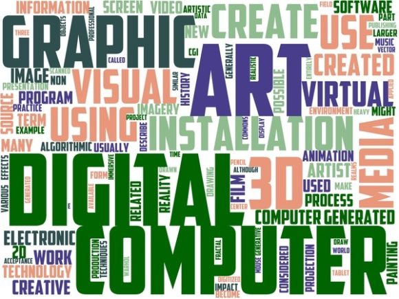 Digital Art Wordart Skinny Tumbler