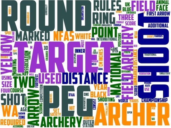Field Archery Wordart Background