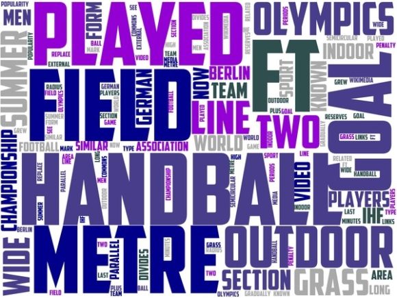 Field Handball Wordart Background