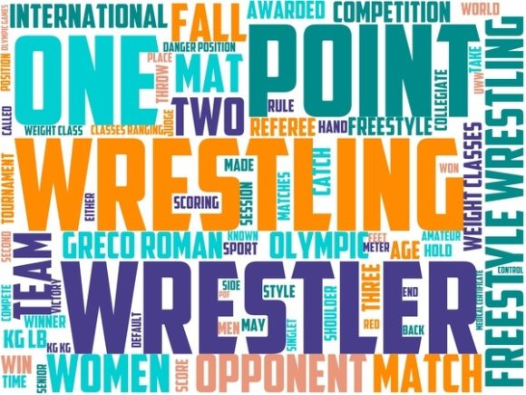 Freestyle Wrestling Wordart Sticker: A Vibrant, Hand-Drawn Word Cloud for Creative Expression