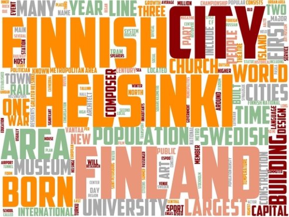 Helsinki Wordart Tumbler: Hand-Drawn Word Cloud Art